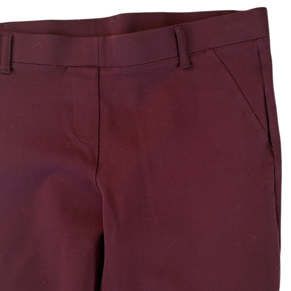 Quince Ultra-Stretch Ponte Straight Leg Pants Burgundy Size Medium - Picture 9 of 12